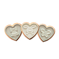 Zestaw do herbatników - Wielkanoc serce, 64x63x5 mm - CKC15 Cookie Lovely Easter Slim | SILIKOMART, EasyChoc