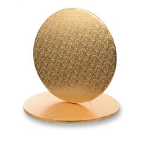 Podkład pod tort, ciasto, tekturowy, okrągły, złoty, 25x1,2 cm | MODECOR, 30447I