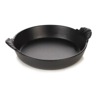 Naczynie okrągłe z uchwytami 18 cm, czarne | REVOL, French Classique