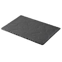 Talerz prostokątny 30x20 cm, czarny | REVOL, Basalt