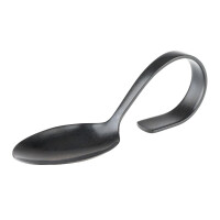 Łyżka serwingowa ze stali nierdzewnej, czarna 12 cm | APS, Gun Metal