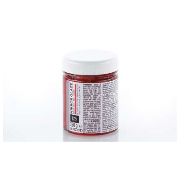 Glazura lustrzana gotowa do użytku, mirror glaze red, czerwona, 250 g | SILIKOMART, i78 Decoration