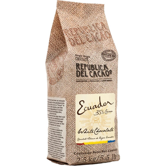 Biała czekolada 35% Ecuador 2,5 kg | REPUBLICA DEL CACAO, 28545-25