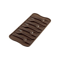 Forma do pralin i czekoladek - łyżeczka, 96x26x6 mm, 43 ml - SCG28 Choco Spoon | SILIKOMART, Easychoc