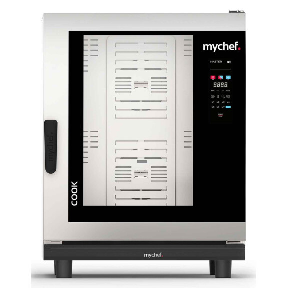 Piec konwekcyjno-parowy elektryczny, automatyczny system myjący, 10x GN2/1, 27,9 kW, 400 V | MYCHEF, Cook Master 102E