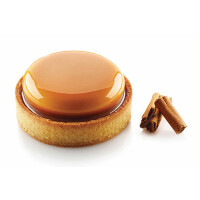 Zestaw form do tart - 6 pierścieni 80 mm + forma silikonowa 6x 67x15 mm, 50 ml | SILIKOMART, Kit Tarte Ring Round