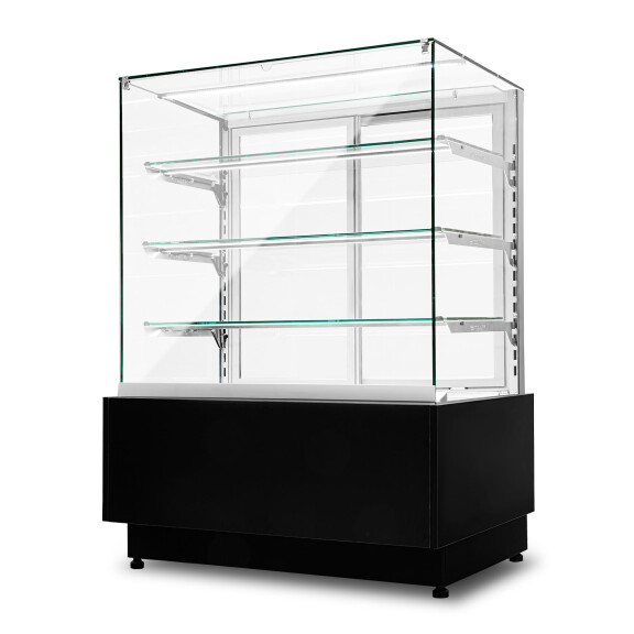 Witryna cukiernicza neutralna, wnętrze ze stali nierdzewnej, 900x690x1300 mm | RESTO QUALITY, Dolce Visione Neutro Premium 900 W4