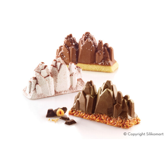 Forma do deserów artystycznych - 6x 120x45x65 mm, 120 ml | SILIKOMART, Tre Cime 120