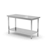 Stół centralny z półką – skręcany, 800x600x850 mm | HENDI, Kitchen Line