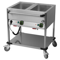 Bemar jezdny 2-komorowy 1,4 kW, 2x GN 1/1 200 mm, 850x700x900 mm | RM GASTRO, BMPD 2120