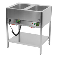 Bemar stacjonarny 2-komorowy 1,4 kW, 2x GN 1/1 200 mm, 800x670x900 mm | RM GASTRO, BMSD 2120