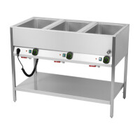 Bemar stacjonarny 3-komorowy 2,1 kW, 3x GN 1/1 200 mm, 1200x670x900 mm | RM GASTRO, BMSD 3120