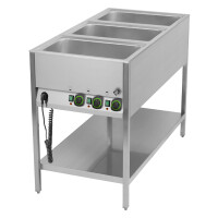 Bemar stacjonarny 3-komorowy 2,1 kW, 3x GN 1/1 200 mm, 600x1270x900 mm | RM GASTRO, BMSK 3120