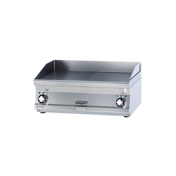 Płyta grillowa elektryczna 4,5+4,5 kW, płyta ryflowana chromowana 795x450 mm, 800x600x280 mm | RM GASTRO, FTRT - 68 ETS