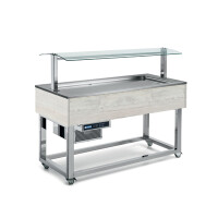 Witryna chłodnicza 0,247 kW, 4x GN 1/1 20 mm, 1494x650x1288 mm | REDFOX, ES Lime+ 4 RAL