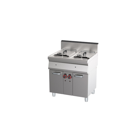Frytownica gazowa 2x 12 kW, 2x kosz 280x295x100 mm, 800x700x1090 mm | REDFOX, FE  70/80 G