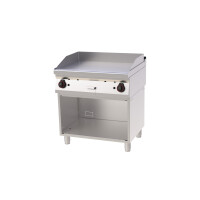 Płyta grillowa gazowa 2x 7 kW, płyta grzewcza gładka chromowana 796x510 mm, 800x700x900 mm | REDFOX, FTHC 70/80 G
