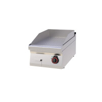 Płyta grillowa elektryczna 4,5 kW, płyta grzewcza ryflowana chromowana 396x510 mm, 400x700x330 mm | REDFOX, FTRC 70/04 E