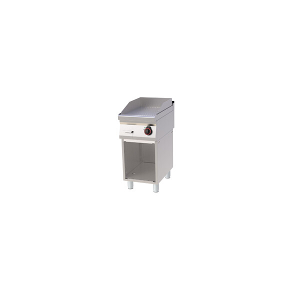Płyta grillowa elektryczna 4,5 kW, płyta grzewcza ryflowana chromowana 396x510 mm, 400x700x900 mm | REDFOX, FTRC 70/40 E