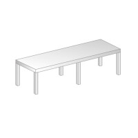 Nadstawka na stół ze stali nierdzewnej pojedyncza 1530x300x300 mm | DORA METAL, DM-3138