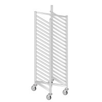 Wózek ze stali nierdzewnej do transportu tac i blach 600x660x1600 mm | DORA METAL, DM-3325