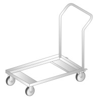 Wózek ze stali nierdzewnej do transportu skrzynek 600x550x850 mm | DORA METAL, DM-3400