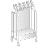 Pomocnik kelnerski ze stali nierdzewnej 840x567x1505 mm | DORA METAL, DM-3429
