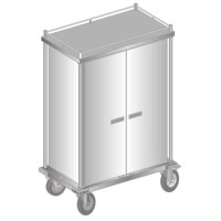 Wózek do transportu wewnętrznego tac termoizolacyjnych ze stali nierdzewnej 1080x630x1630 mm | DORA METAL, DM-3431 W