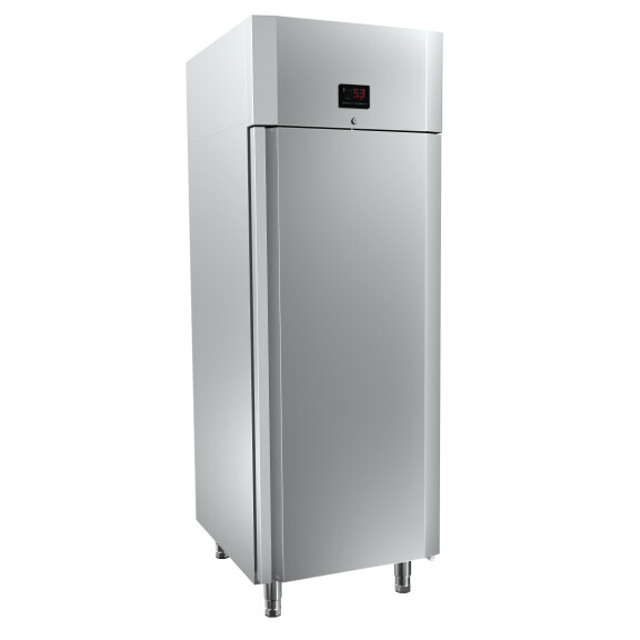 Szafa mroźnicza pojedyncza ze stali nierdzewnej z drzwiami pełnymi 520 l, 714x869x2070 mm | DORA METAL, DM-92137 Premium