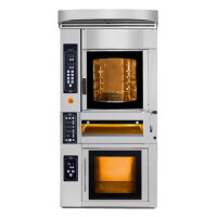 Piec piekarniczy elektryczny, modułowy, obrotowy, 5x 400x600 mm, 4x 30 cm, 20 kW, 1000x1400x1355 mm | RESTO QUALITY, PM-D-K 5+4