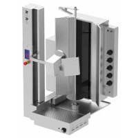 Kebab automatyczny elektryczny, gyros automatyczny, wsad 80 kg, 4 palniki, 825x800x1220 mm | RESTO QUALITY, RODO4E