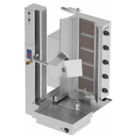 Kebab automatyczny gazowy, gyros automatyczny, wsad 80 kg, 4 palniki, 750x800x1220 mm | RESTO QUALITY, RODO4G
