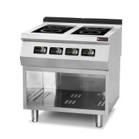 Kuchnia indukcyjna, 4-palnikowa, 12 kW, 400 V, podstawa otwarta, 800x730x850 mm | RESTO QUALITY, Linia 700 RQ.PLS.7IND020