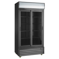 Szafa chłodnicza przeszklona 1000 l, czarna, drzwi przesuwne, 1130x700x2020 mm | RESTO QUALITY, RQ1100SL-BLACK
