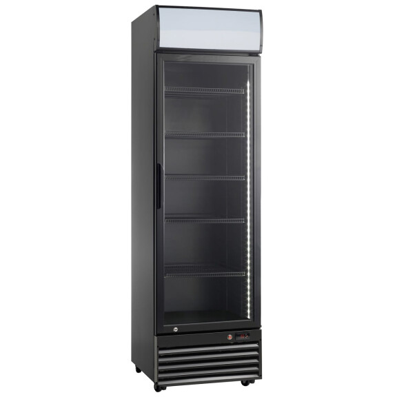 Szafa chłodnicza przeszklona, 338 l, czarna, 575x606x1975 mm | RESTO QUALITY, RQ416-BLACK