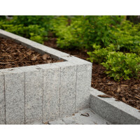 Palisada granitowa cała cięta jasnoszara STRZEGOM (10x10x100)