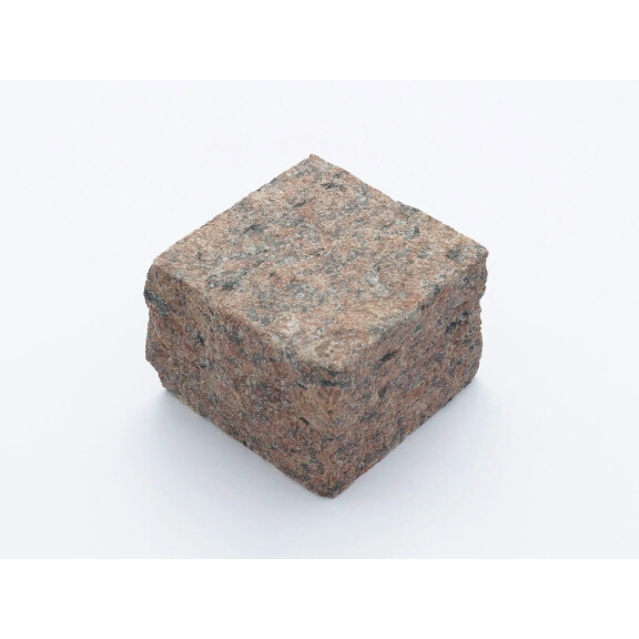 Kostka granitowa cięto-łupana płomieniowana czerwona VANGA (10x10x10) 48H