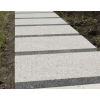 Płyta granitowa chodnikowa płomieniowana jasnoszara STRZEGOM (60x30x6)