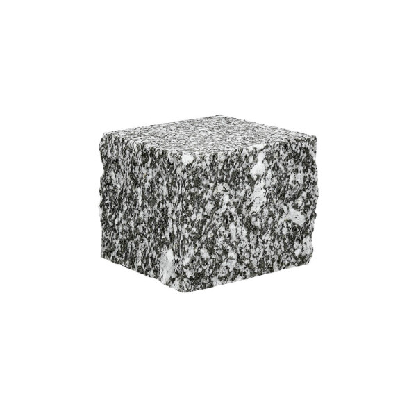 Kostka granitowa cięto-łupana płomieniowana ciemnoszara KOŚMIN (10x10x10)