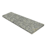 Stopnica granitowa okładzinowa płomieniowana jasnoszara STRZEGOM (130x34x3)