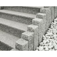 Palisada granitowa łupana jasnoszara STRZEGOM (10x10x40)