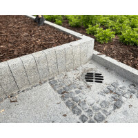Palisada granitowa cała cięta jasnoszara STRZEGOM (10x10x40)