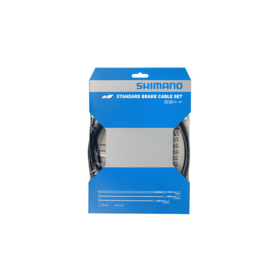 Zestaw linek i pancerzy hamulca Shimano MTB stal czarny