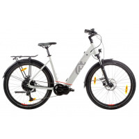 Rower trekkingowy elektryczny Husqvarna Gran Tourer GT1 Wave 2022 - szary, Kolor szary, Rozmiar ramy M
