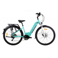 Rower trekkingowy elektryczny Ecobike D2 - miętowy, Kolor miętowy, Rozmiar ramy 17"