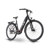 Rower miejski elektryczny Husqvarna Gran City 6 Nexus FW Wave - czarno-czerwony, Kolor czarno-czerwony, Rozmiar ramy M