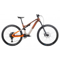 Rower górski elektryczny Haibike LYKE CF 10 - szaro-brązowo-pomarańczowy, Kolor szaro-brązowo-pomarańczowy, Rozmiar ramy 44cm