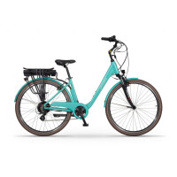 Rower miejski elektryczny Ecobike Traffic 14,5Ah - miętowy, Kolor miętowy, Rozmiar ramy 17", Pojemność baterii 522 Wh