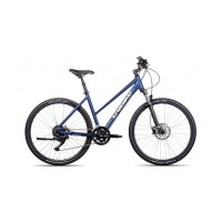 Rower crossowy Unibike Crossfire Lady 2024 - granatowy, Kolor granatowy, Rozmiar ramy 21"