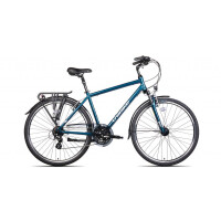 Rower trekingowy Unibike Vision Man 2024 - niebieski, Kolor niebieski, Rozmiar ramy 21"
